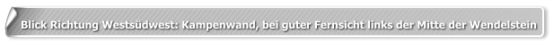 Blick Richtung Westsüdwest: Kampenwand, bei guter Fernsicht links der Mitte der Wendelstein